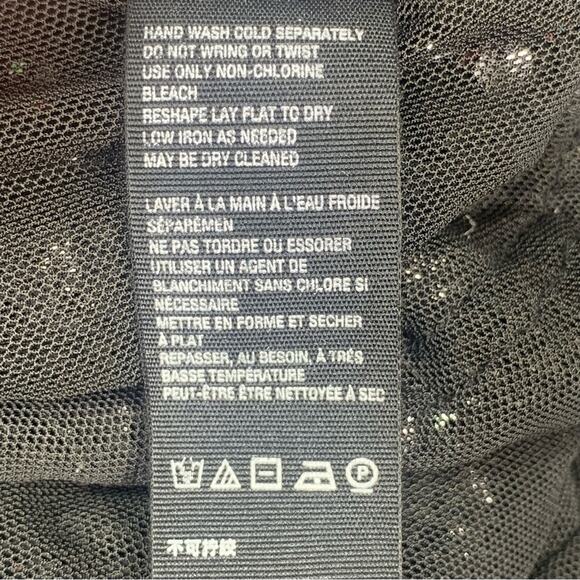 Free People Moonstruck Open Back Black Sequins Top Long Sleeve Size S - Picture 15 of 16